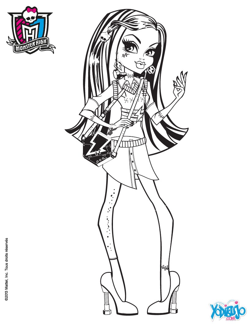 35 Fun Frankie Stein Coloring Pages Monster High Printable 33