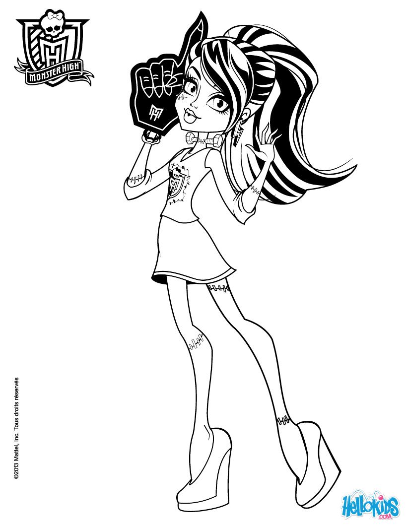 35 Fun Frankie Stein Coloring Pages Monster High Printable 35