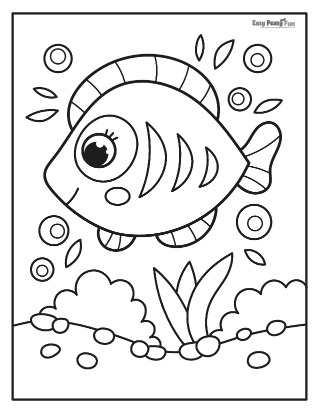 35 Goldfish Coloring Page Printable 19