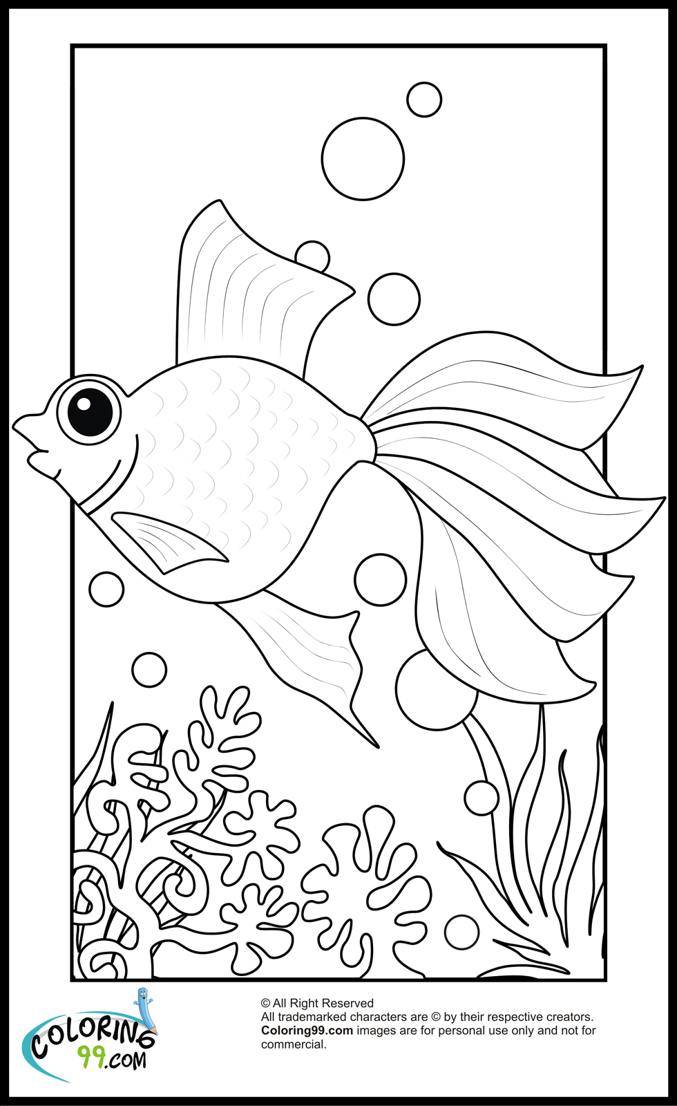 35 Goldfish Coloring Page Printable 2