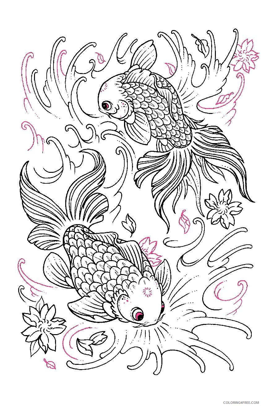 35 Goldfish Coloring Page Printable 29