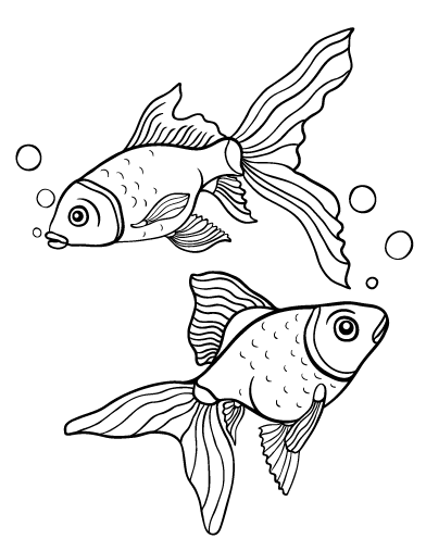 35 Goldfish Coloring Page Printable 7