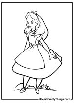 35 Magical Alice in Wonderland Coloring Pages Printable 12