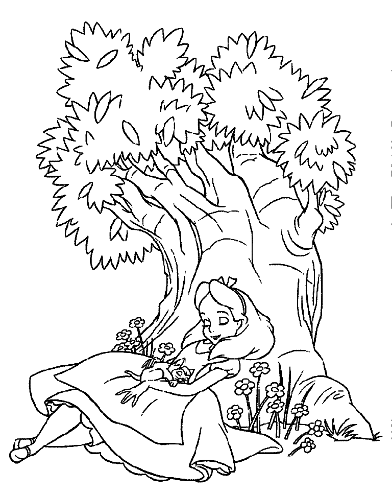 35 Magical Alice in Wonderland Coloring Pages Printable 22