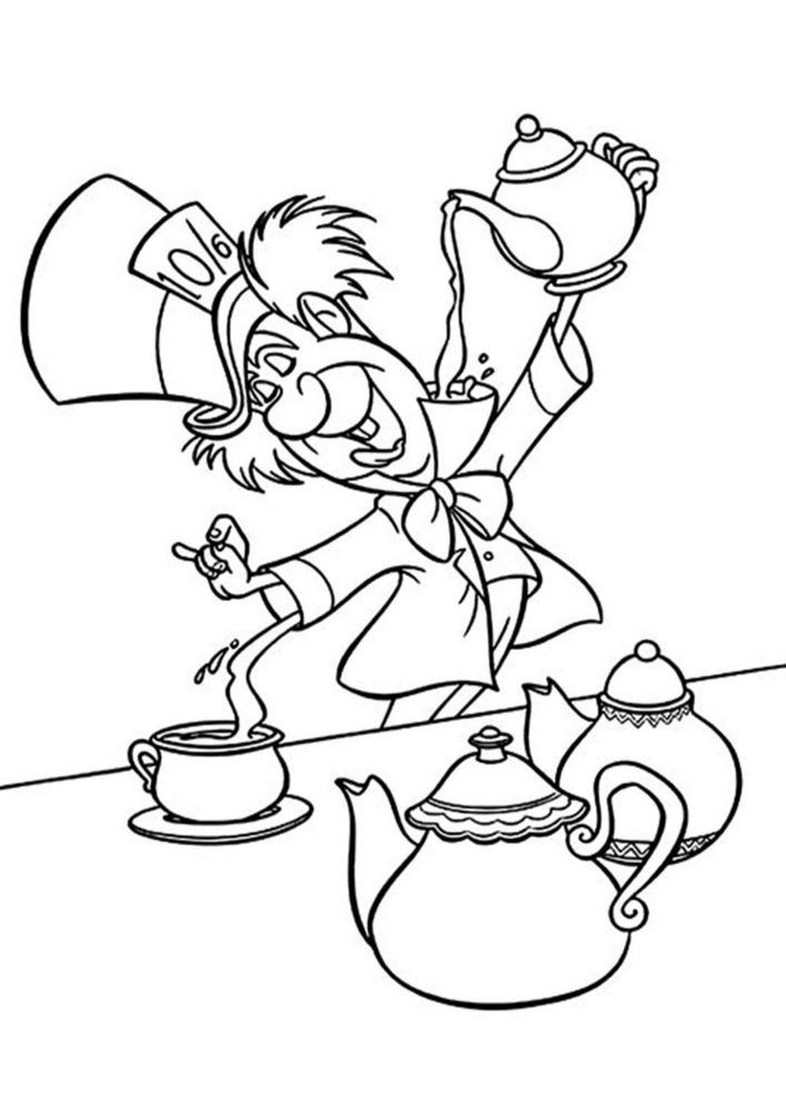 35 Magical Alice in Wonderland Coloring Pages Printable 33