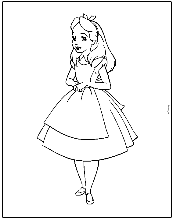 35 Magical Alice in Wonderland Coloring Pages Printable 34