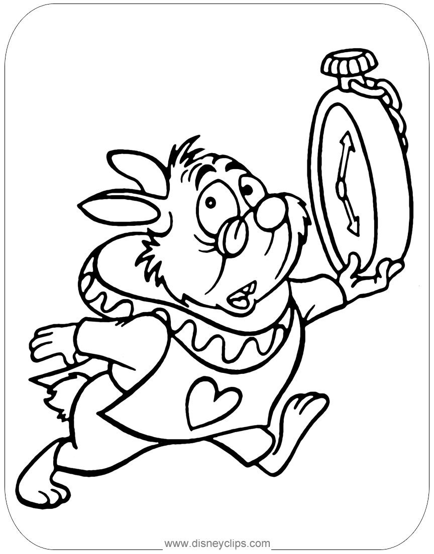 35 Magical Alice in Wonderland Coloring Pages Printable 9