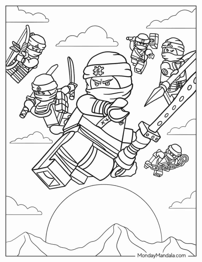 35 Ninjago Coloring Pages for Kids Printable 4