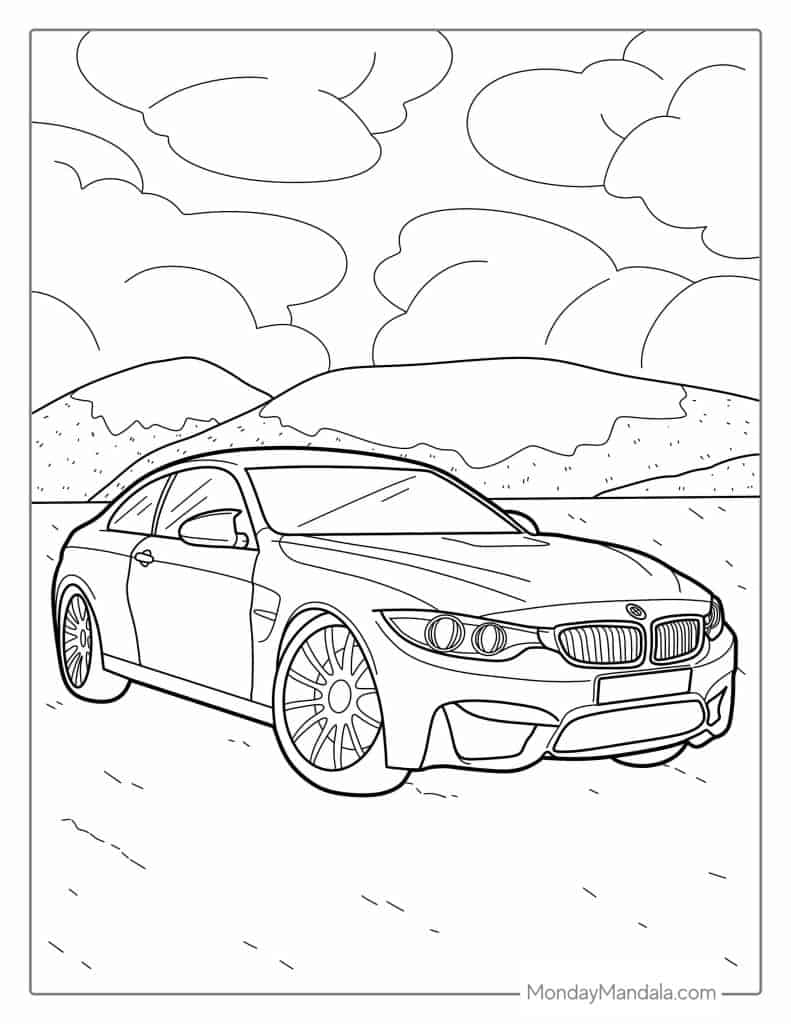 35 Stunning BMW Coloring Pages Printable 29