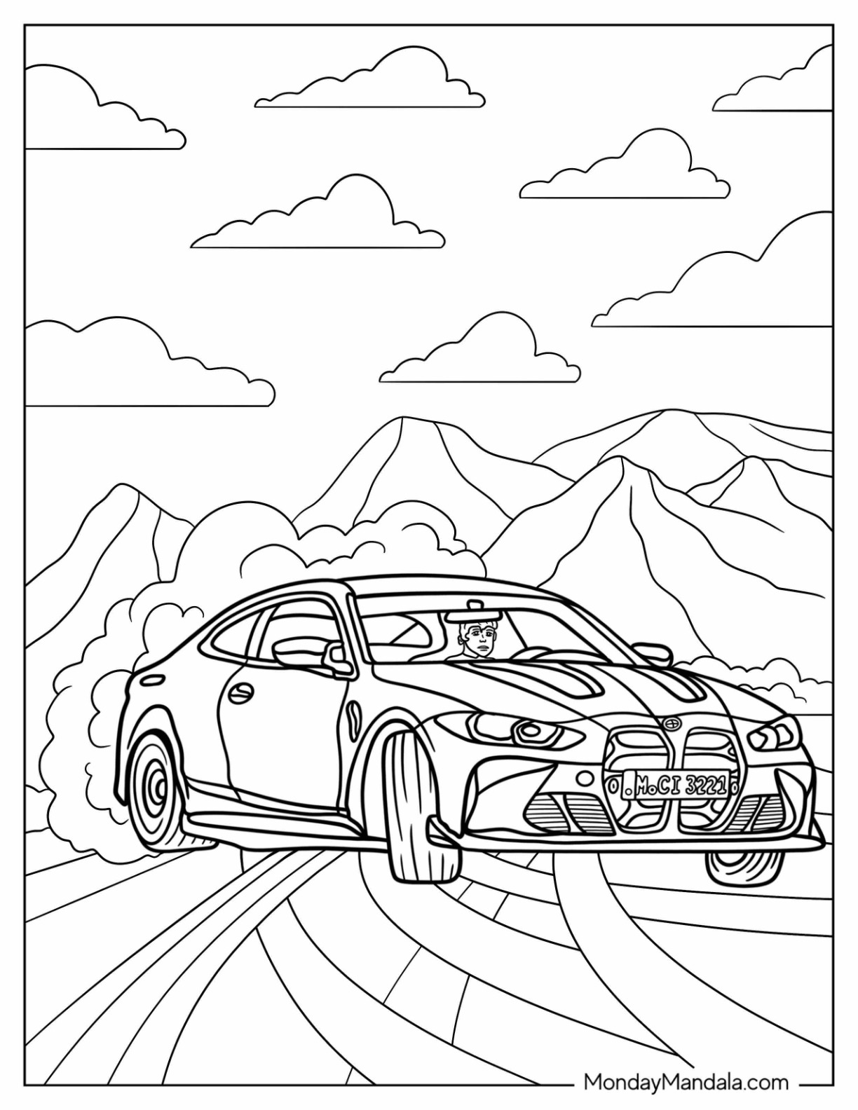 35 Stunning BMW Coloring Pages Printable 4