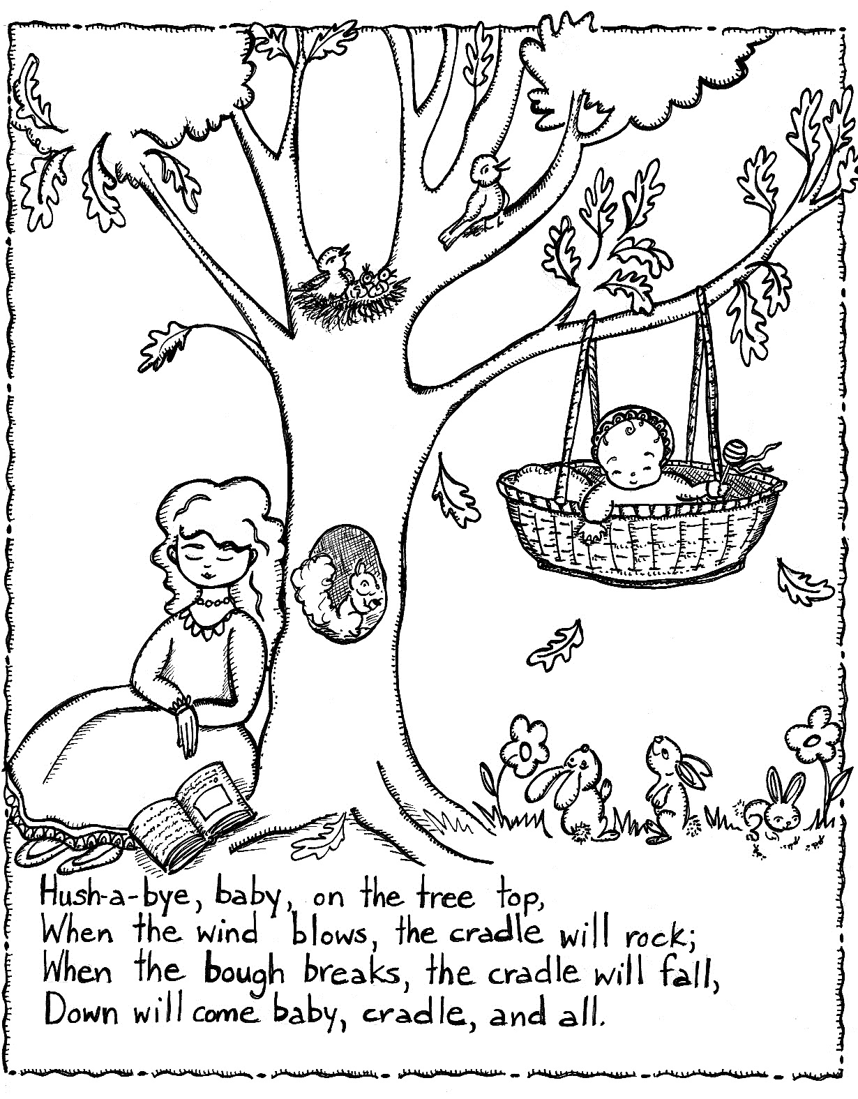 36 Free Printable Nursery Rhyme Coloring Pages 13