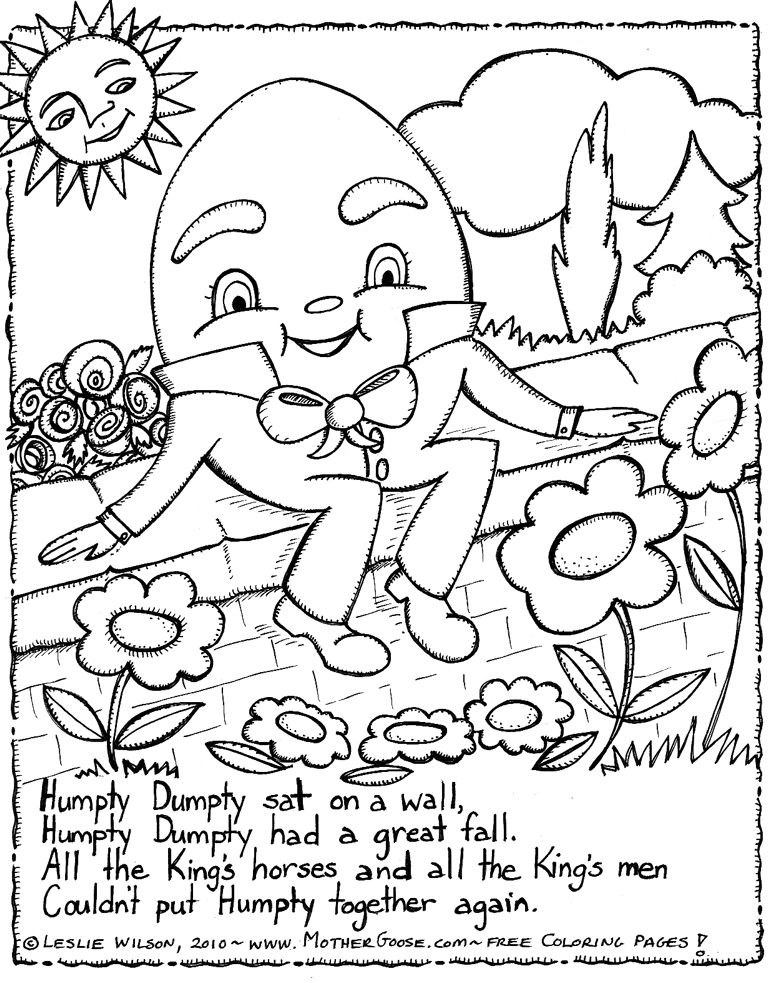 36 Free Printable Nursery Rhyme Coloring Pages 29