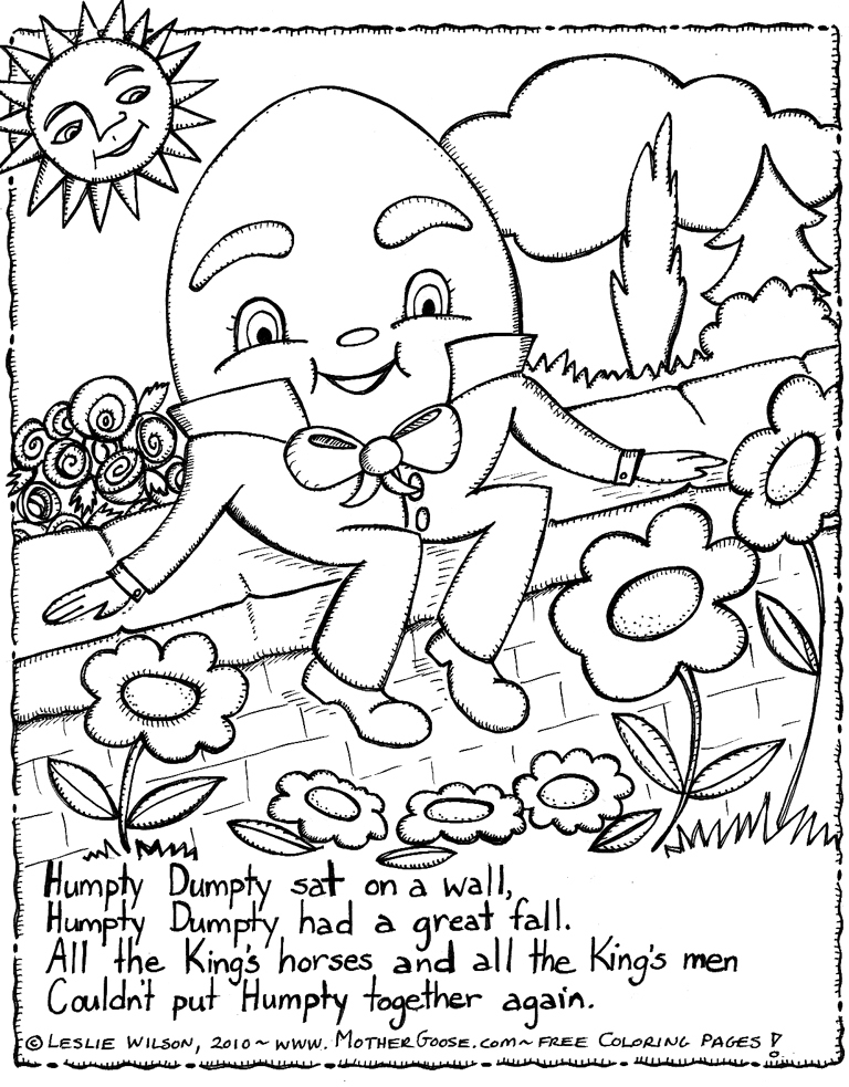 36 Free Printable Nursery Rhyme Coloring Pages 32