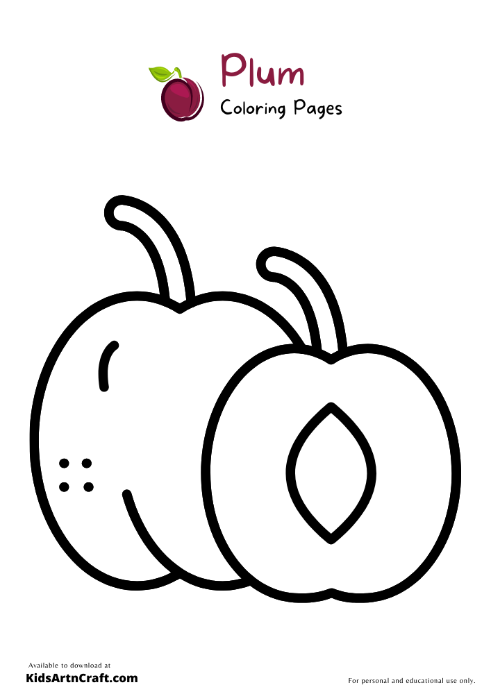 36 Juicy Plum Coloring Pages Printable 24