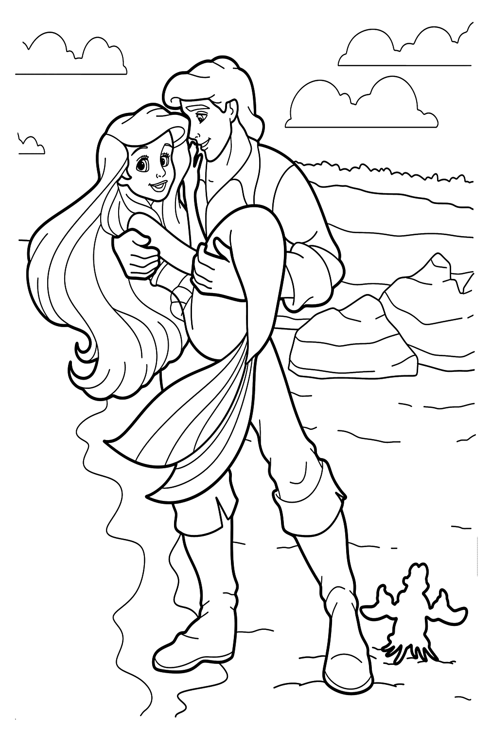 36 Magical The Little Mermaid Coloring Pages Free Printable 10