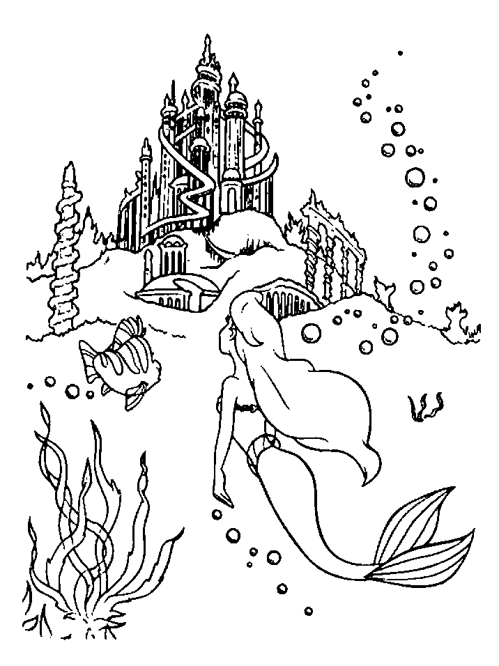 36 Magical The Little Mermaid Coloring Pages Free Printable 13