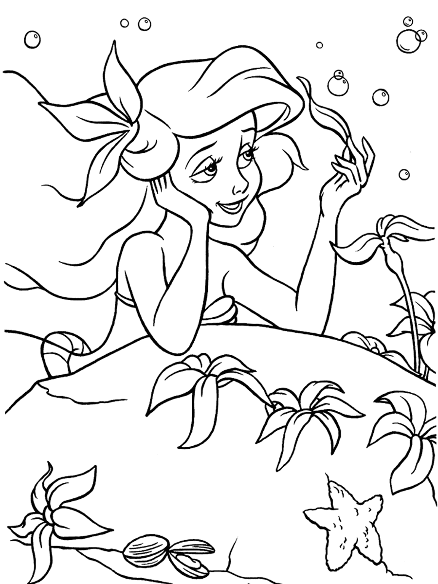 36 Magical The Little Mermaid Coloring Pages Free Printable 2