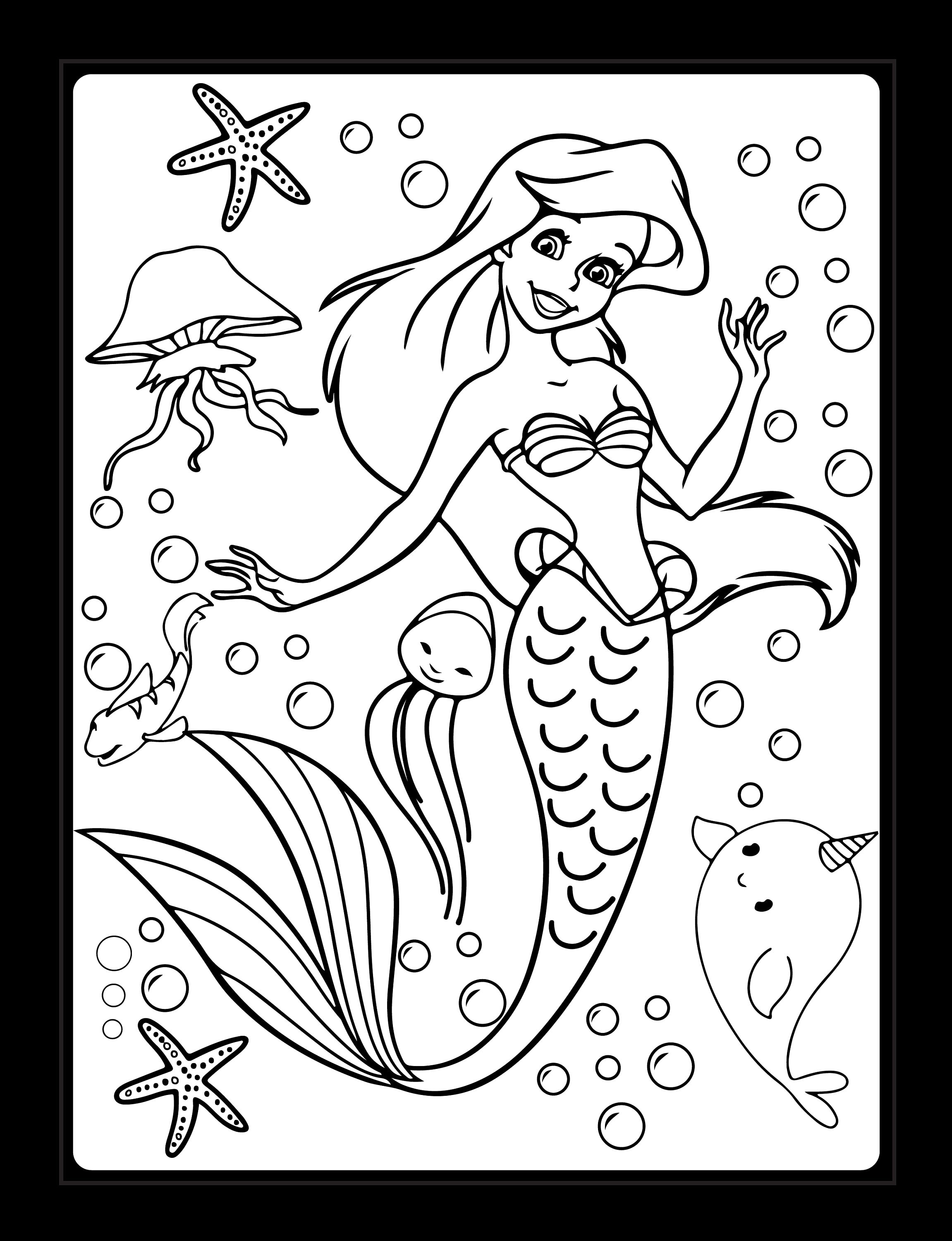 36 Magical The Little Mermaid Coloring Pages Free Printable 21