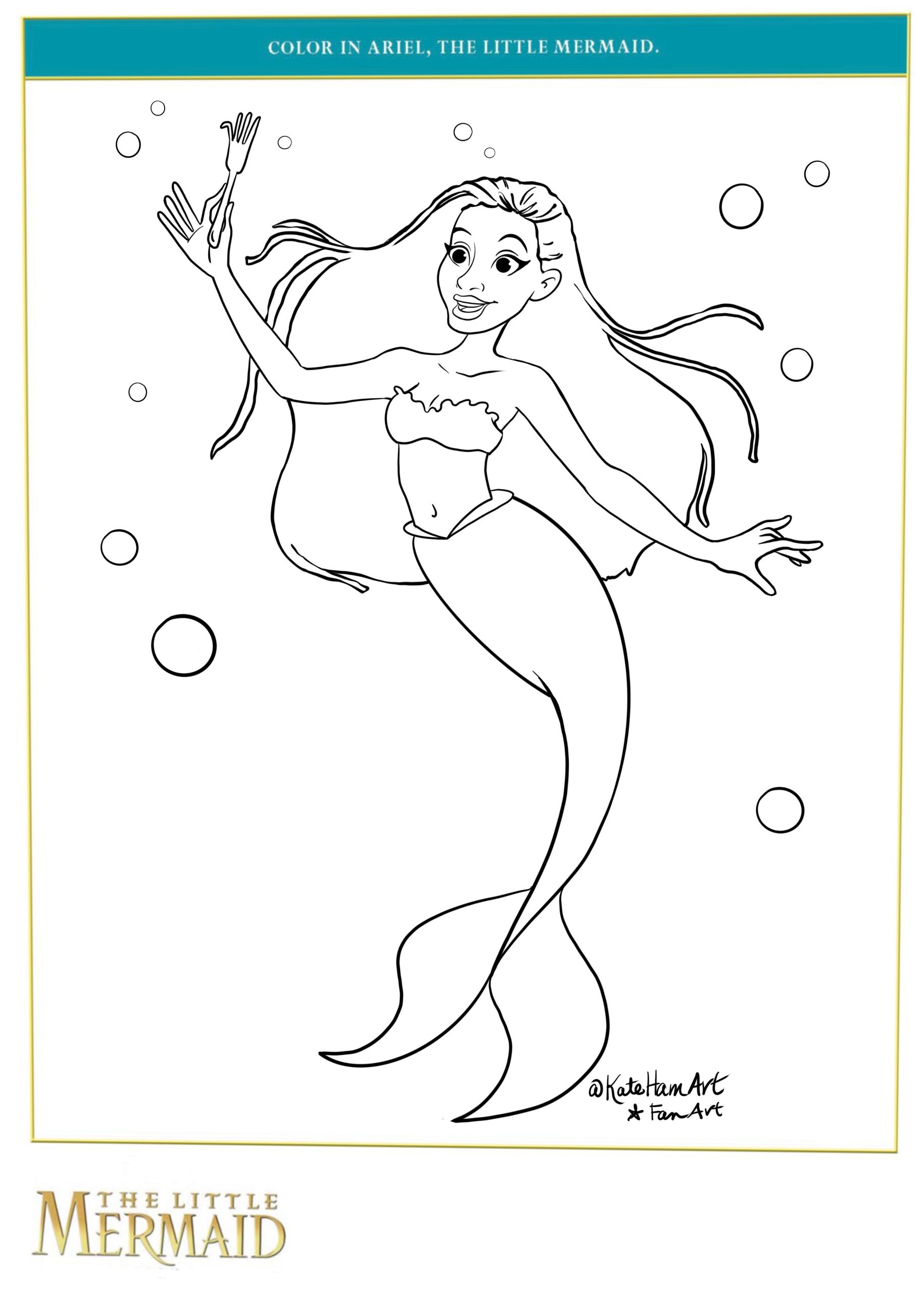 36 Magical The Little Mermaid Coloring Pages Free Printable 29