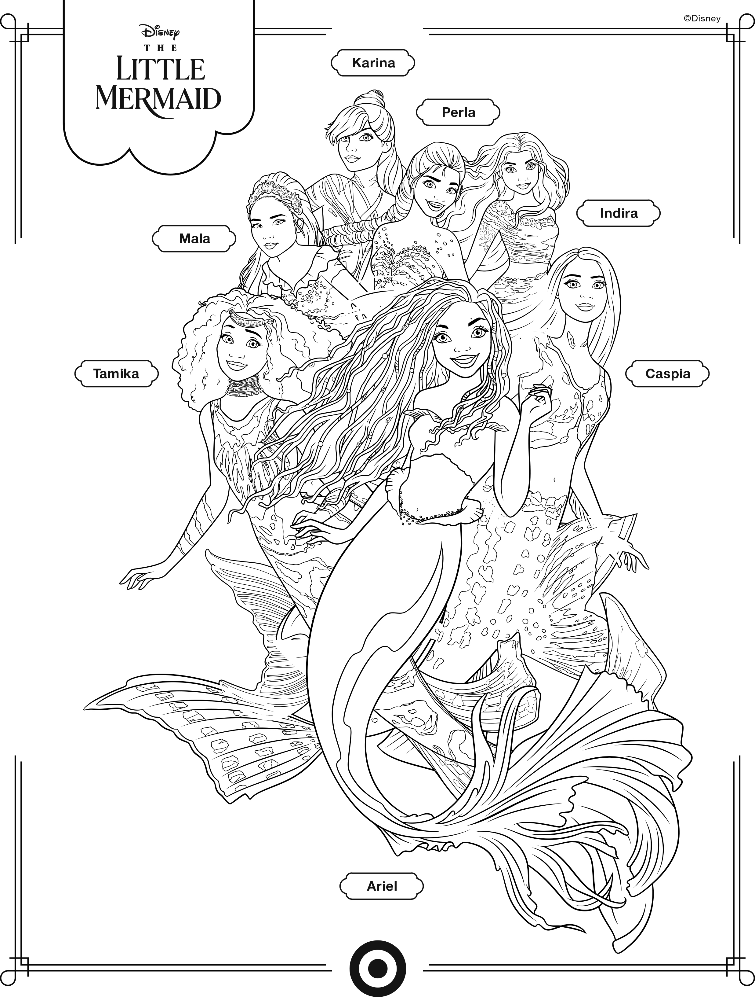 36 Magical The Little Mermaid Coloring Pages Free Printable 7