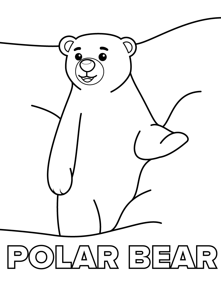 36 Polar Bear Coloring Pages PDF Printable 3