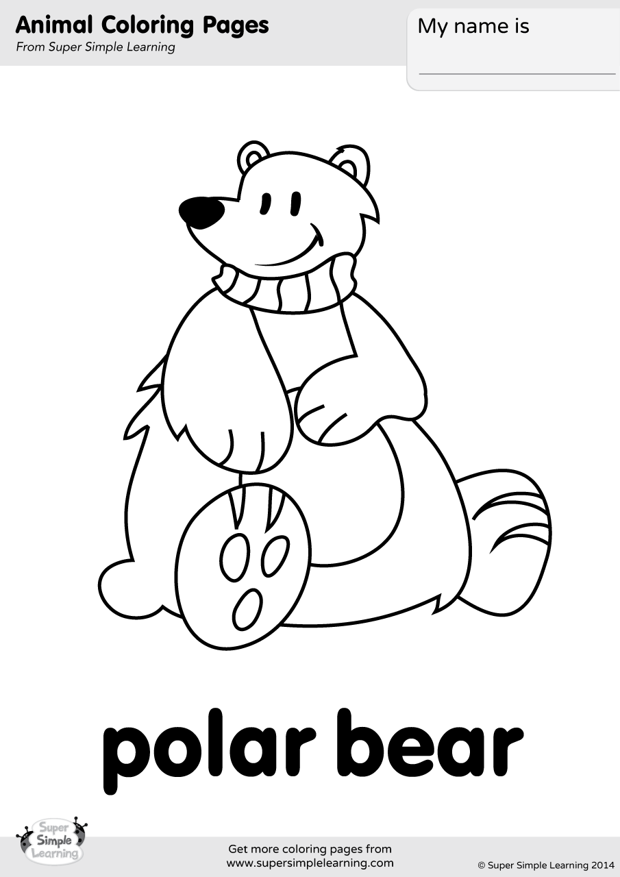 36 Polar Bear Coloring Pages PDF Printable 34