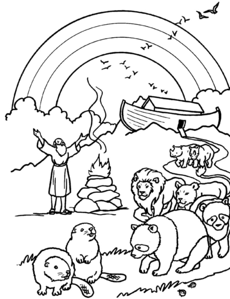 36 Vibrant Rainbow Coloring Pages Printable 15