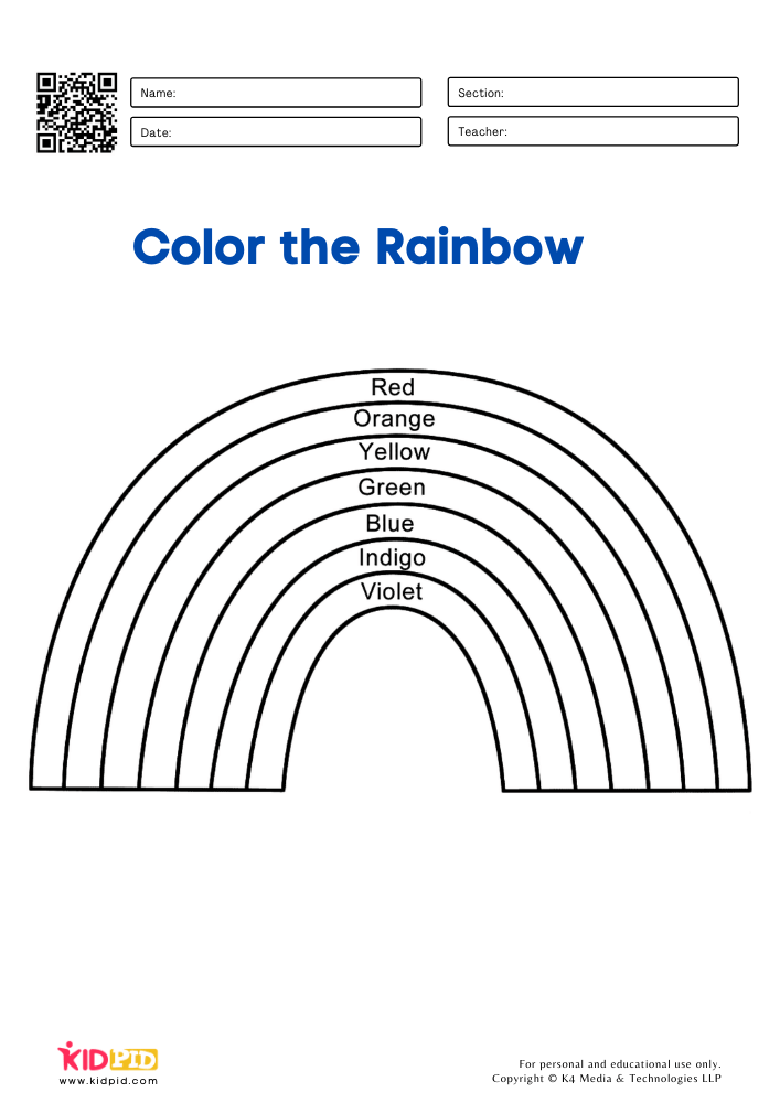 36 Vibrant Rainbow Coloring Pages Printable 23