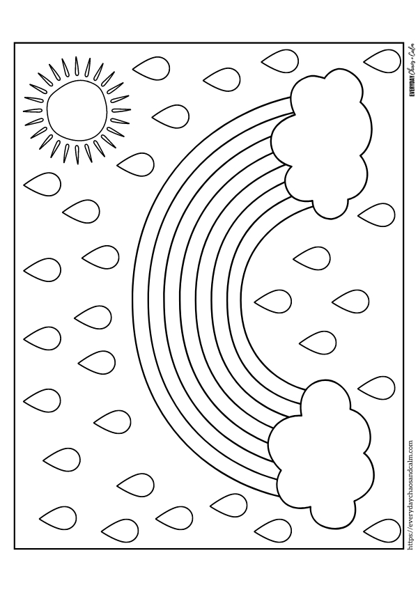 36 Vibrant Rainbow Coloring Pages Printable 25