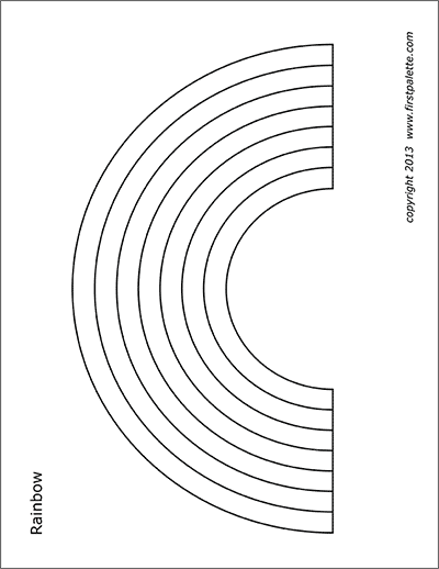 36 Vibrant Rainbow Coloring Pages Printable 5