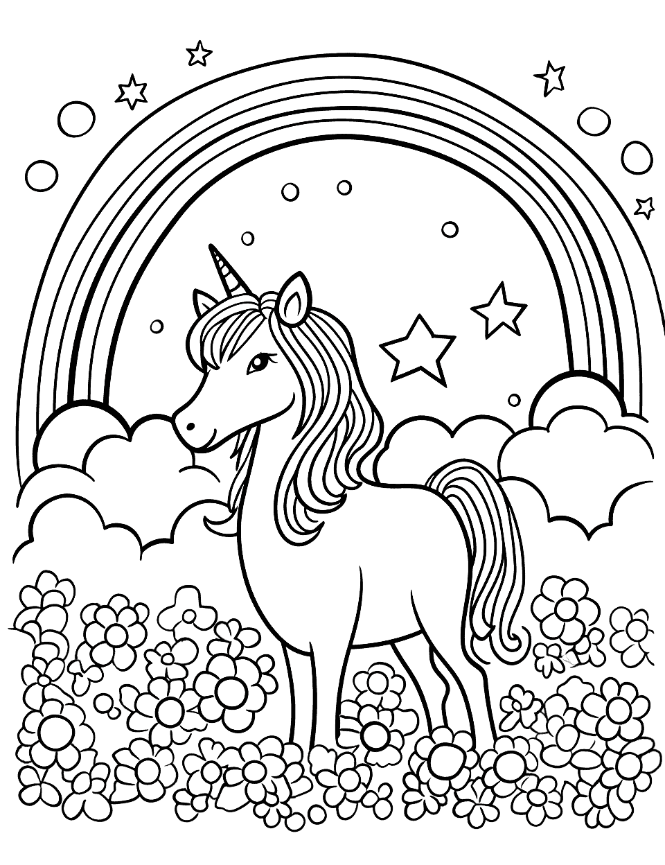 36 Vibrant Rainbow Coloring Pages Printable 6