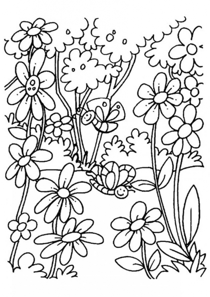 37 Beautiful Flower and Rainbow Coloring Pages Printable 16