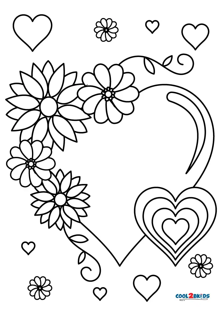 37 Beautiful Flower and Rainbow Coloring Pages Printable 17