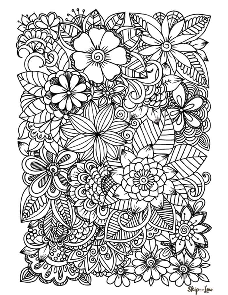 37 Beautiful Flower and Rainbow Coloring Pages Printable 19