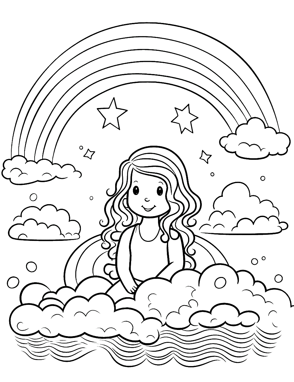 37 Beautiful Flower and Rainbow Coloring Pages Printable 31