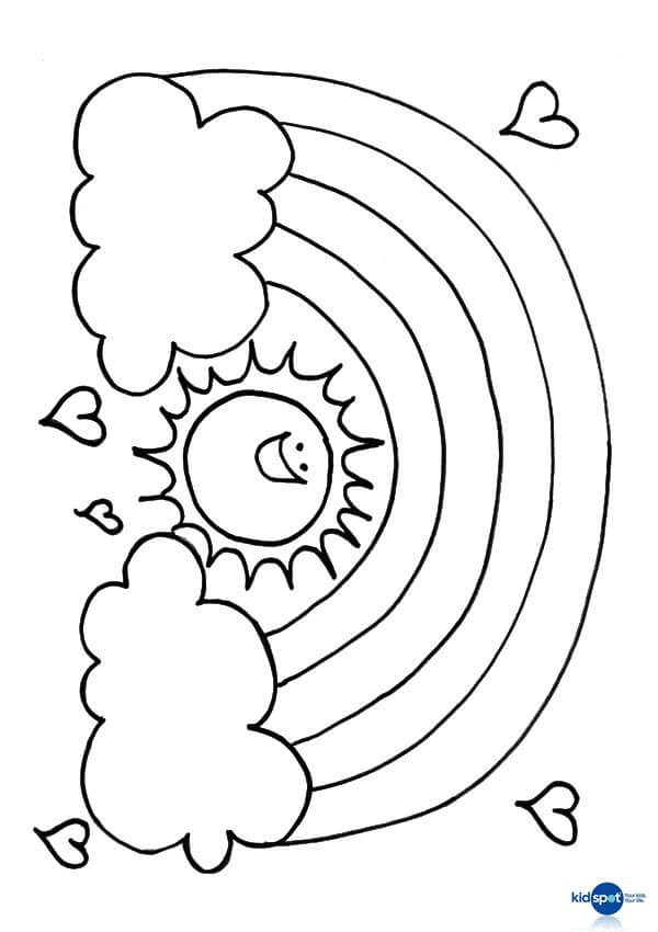 37 Beautiful Flower and Rainbow Coloring Pages Printable 5