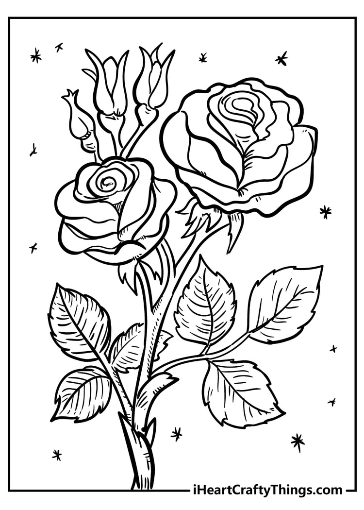 37 Beautiful Flower and Rainbow Coloring Pages Printable 6