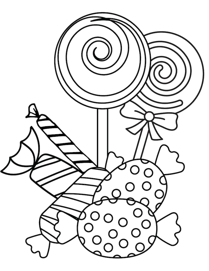 37 Candy Coloring Pages Printable 11