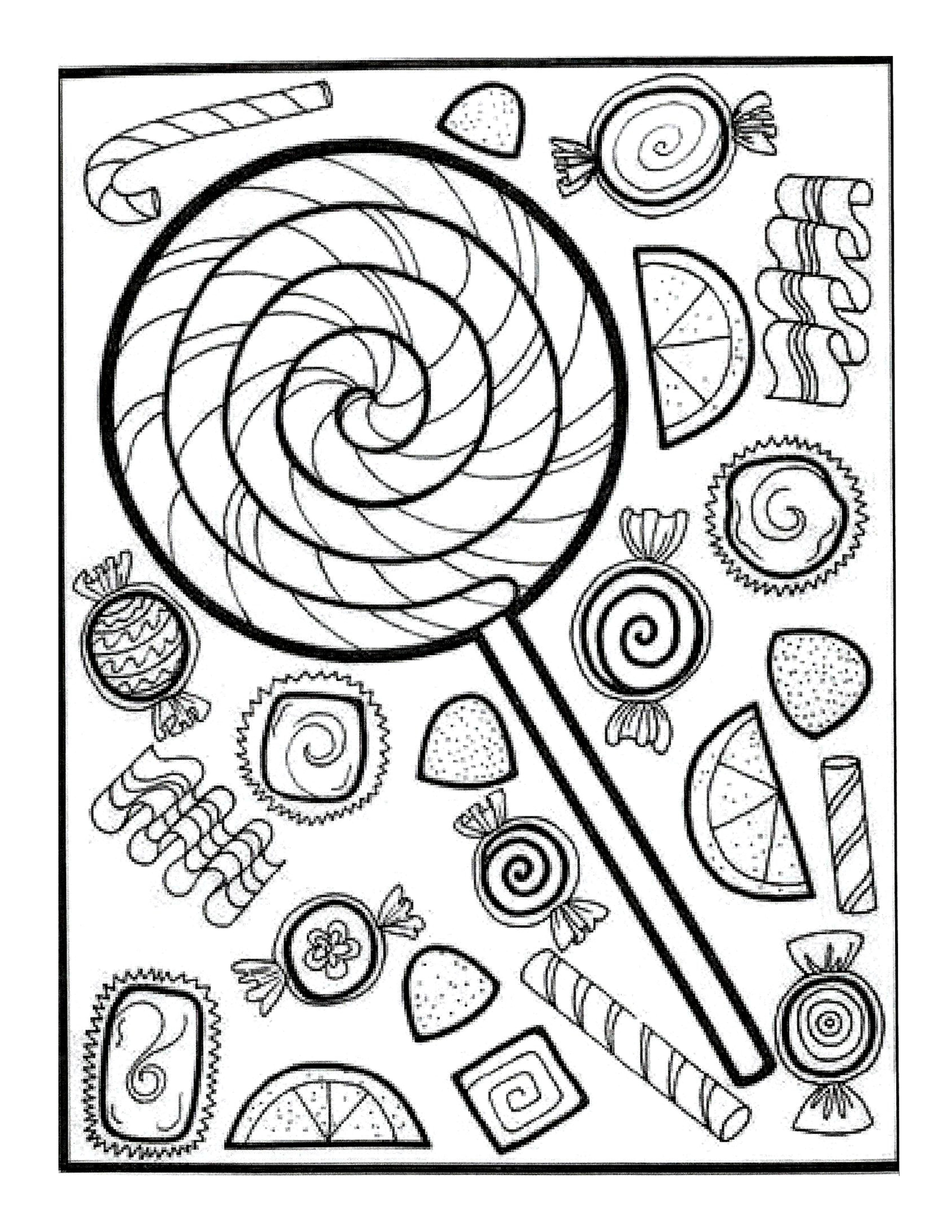 37 Candy Coloring Pages Printable 12