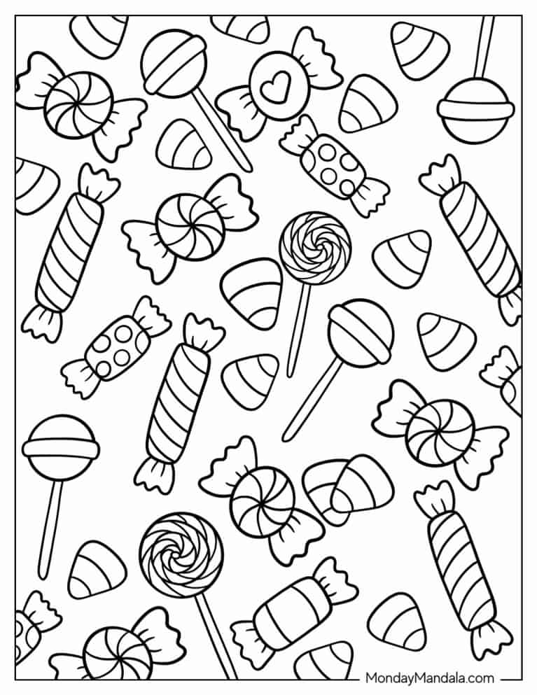 37 Candy Coloring Pages Printable 27