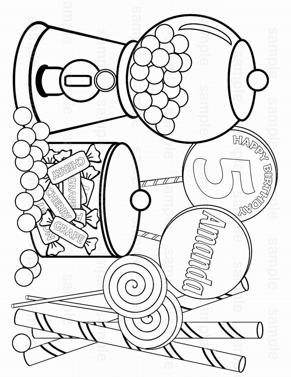 37 Candy Coloring Pages Printable 29