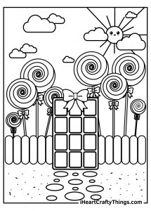 37 Candy Coloring Pages Printable 8