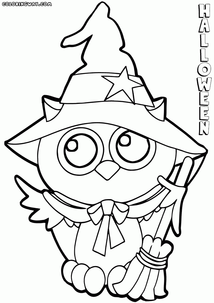 37 Cute Animal Halloween Coloring Pages Printable 25