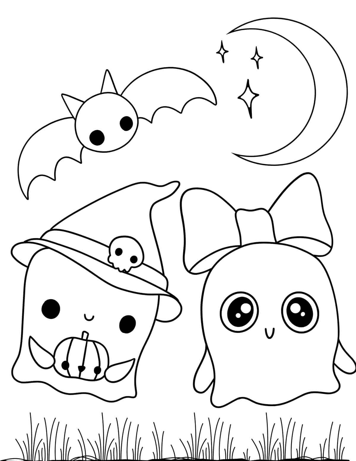 37 Cute Animal Halloween Coloring Pages Printable 3