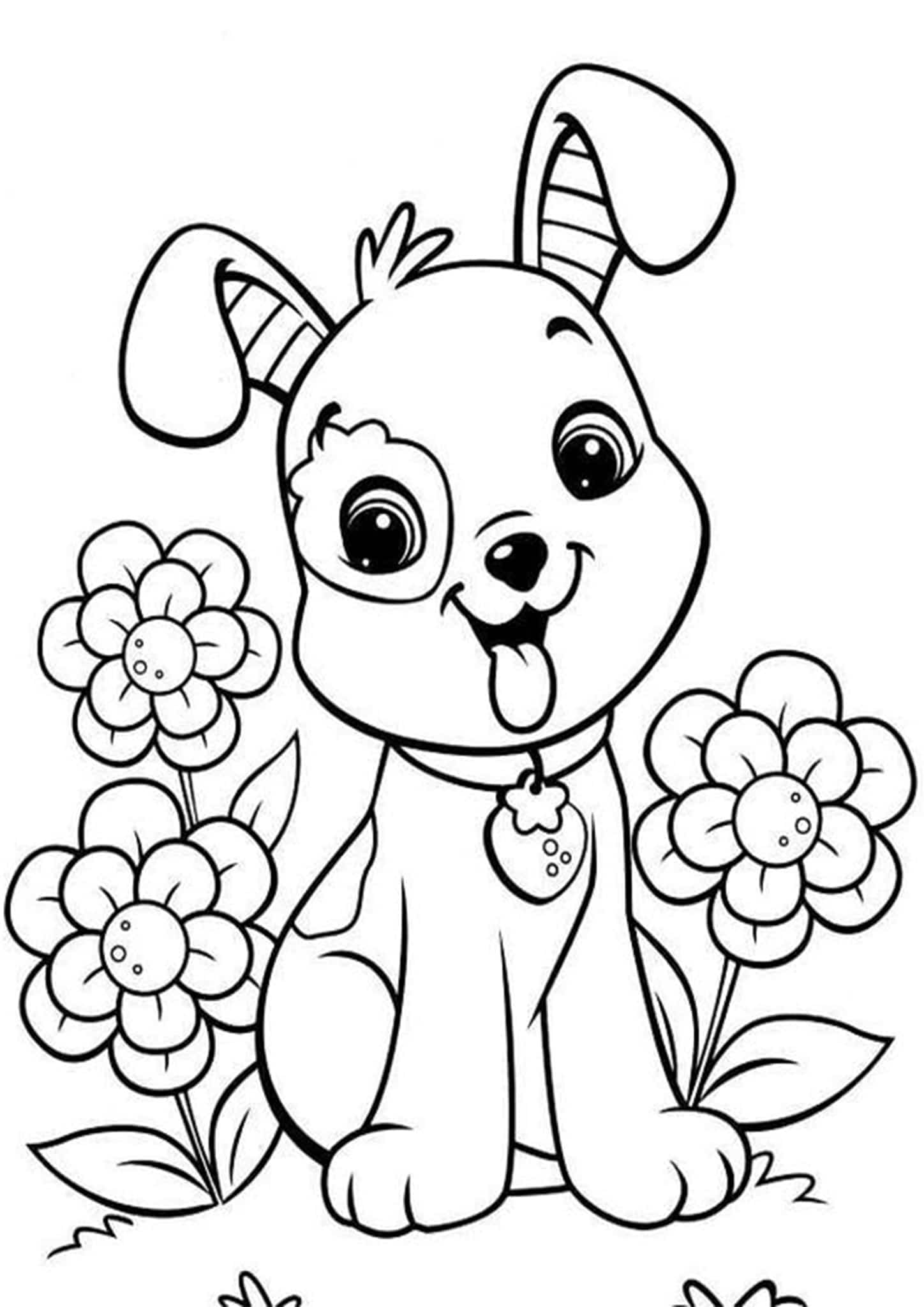 37 Cute Black And White Coloring Pages Printable 4