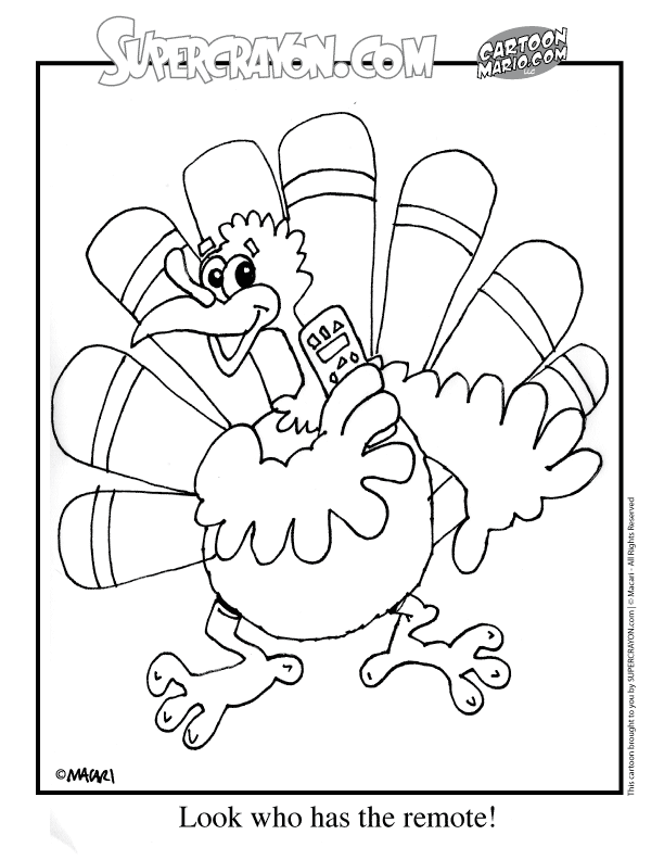 37 Fun Turkey Coloring Pages Printable 12