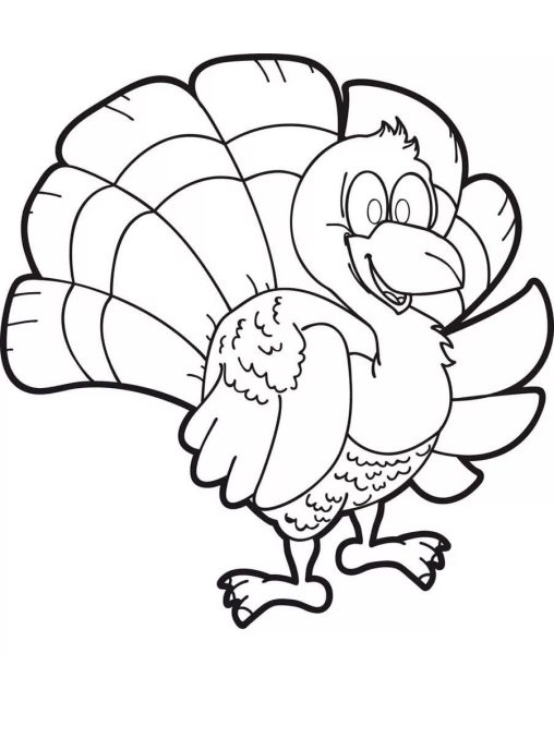 37 Fun Turkey Coloring Pages Printable 14