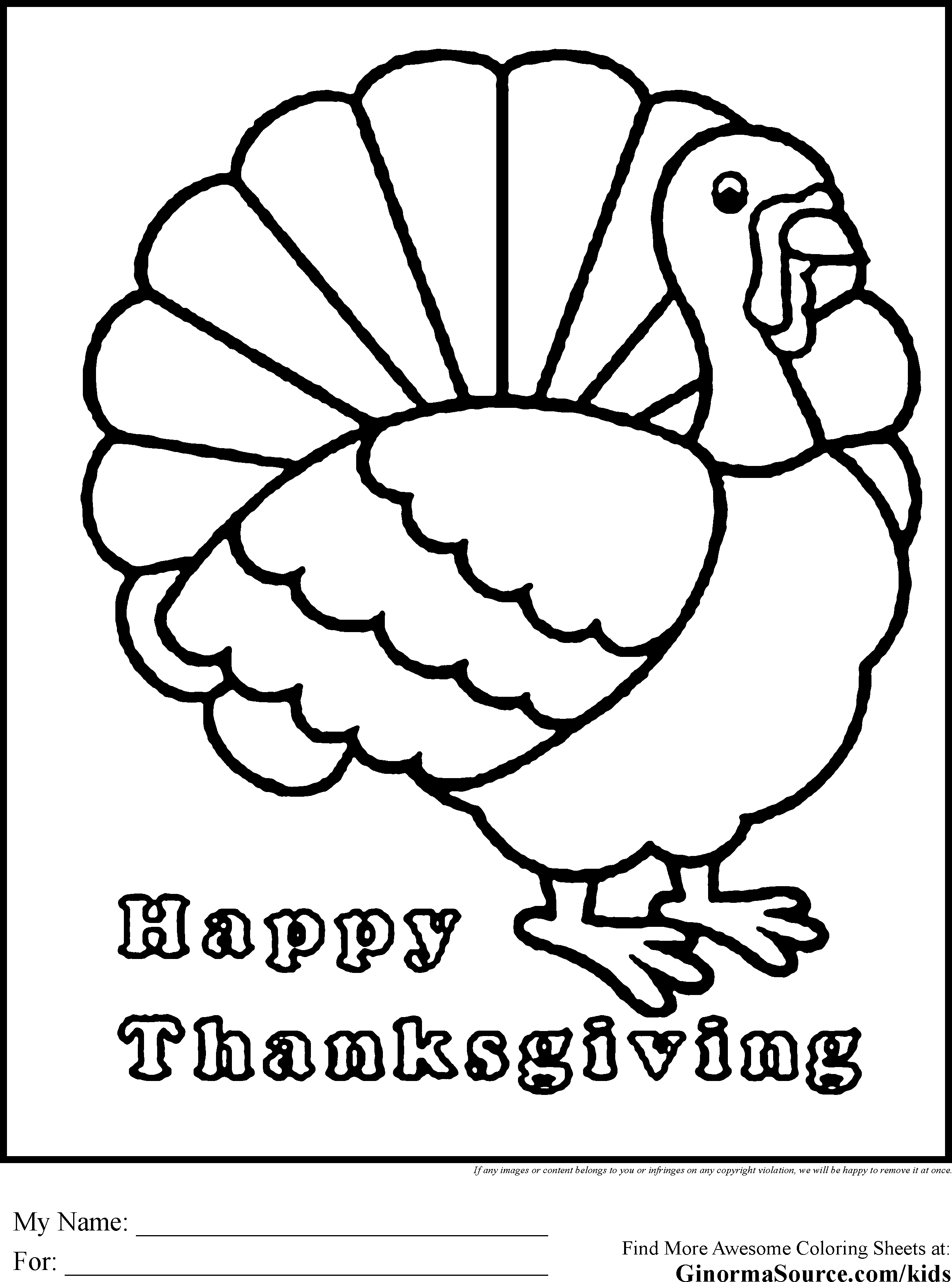 37 Fun Turkey Coloring Pages Printable 16