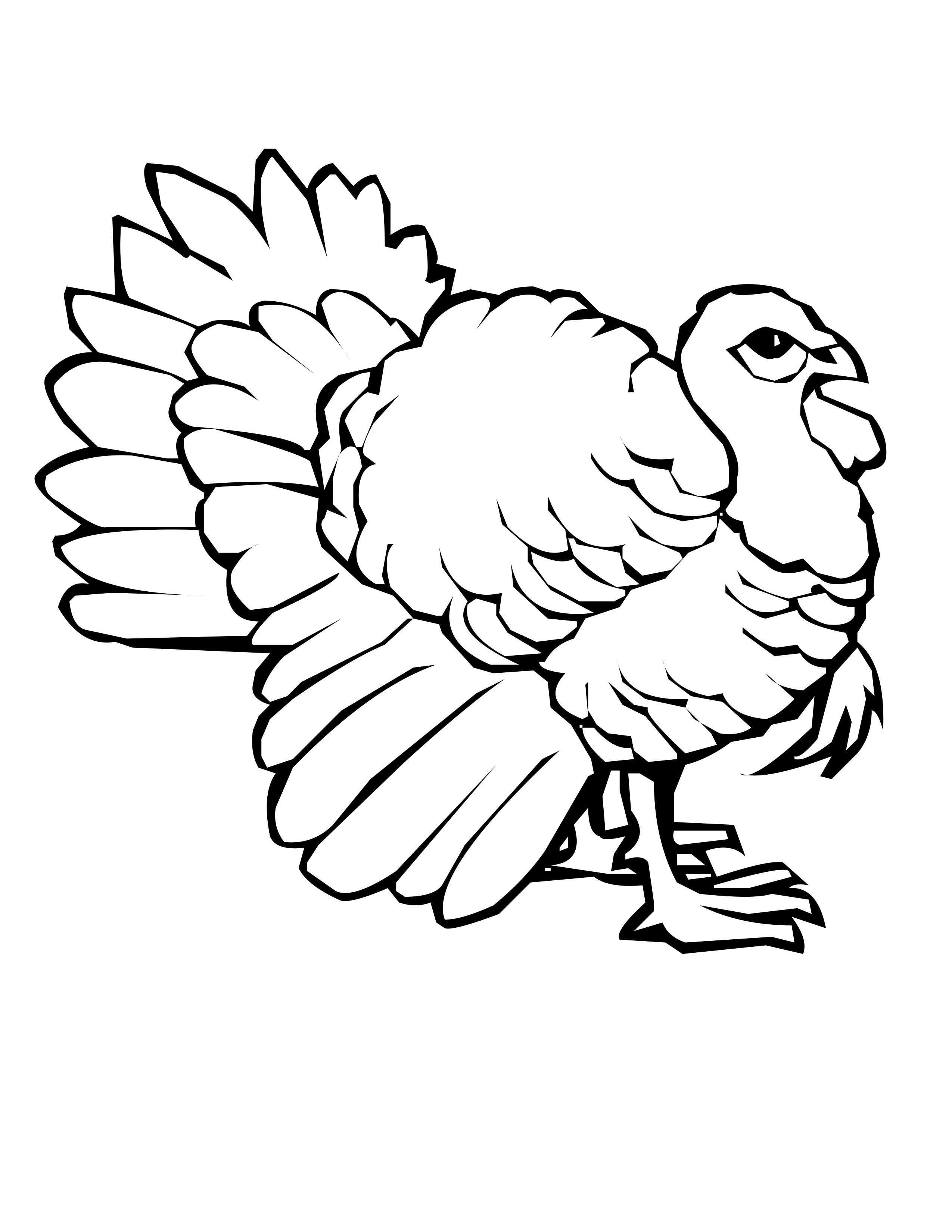 37 Fun Turkey Coloring Pages Printable 25