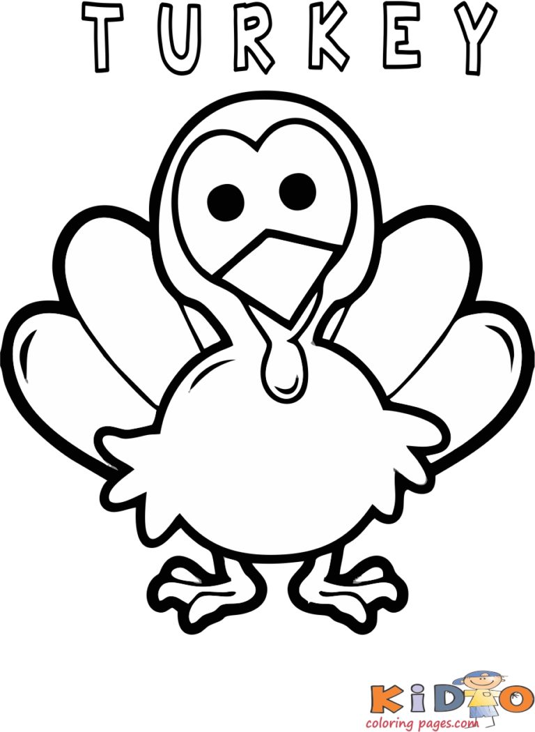 37 Fun Turkey Coloring Pages Printable 9